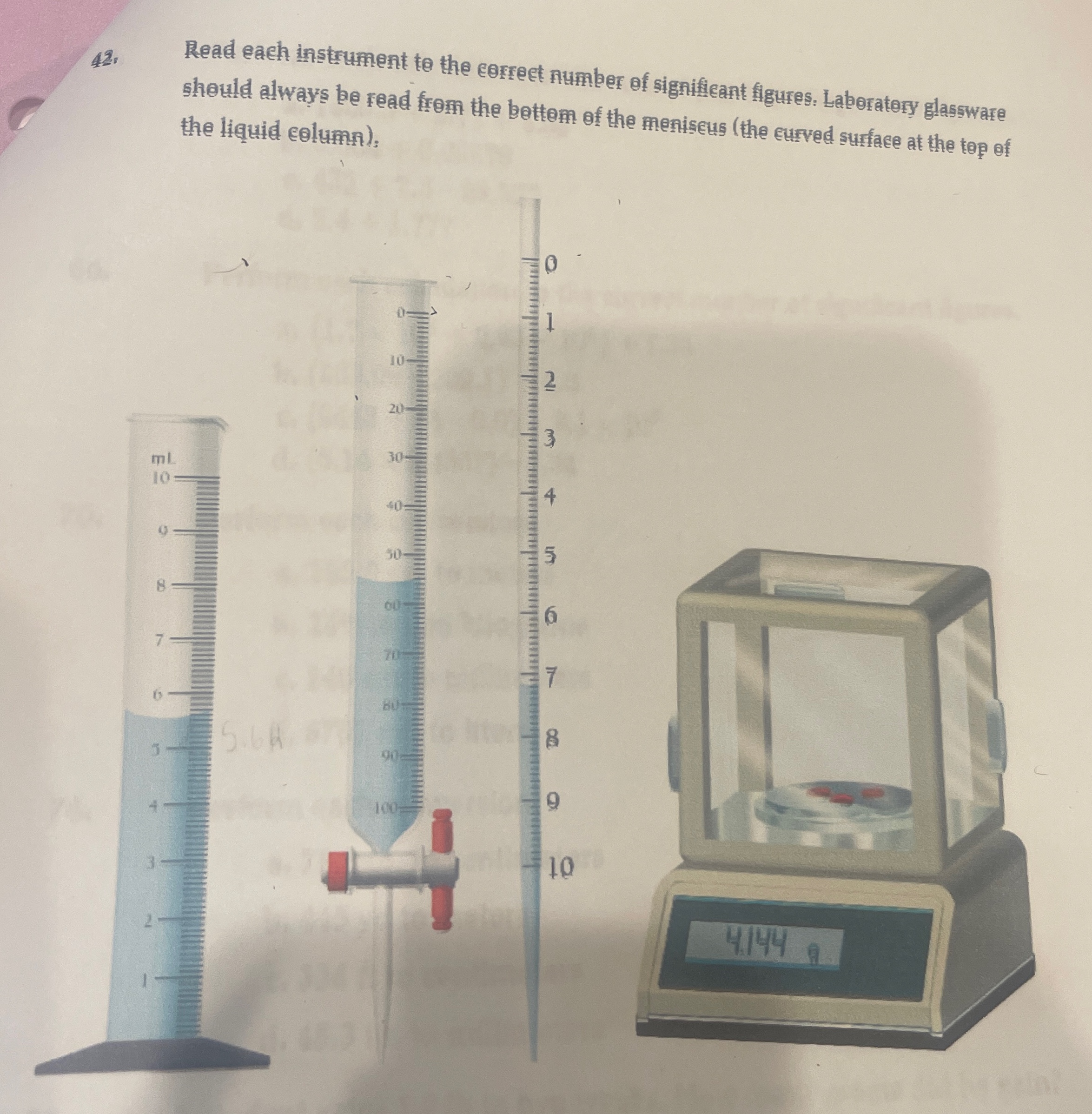 Solved Read each instrument to the correct number of | Chegg.com