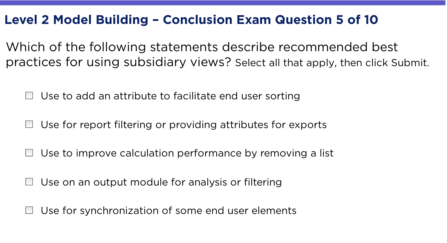 Solved Level 2 ﻿Model Building - ﻿Conclusion Exam Question 5 | Chegg.com
