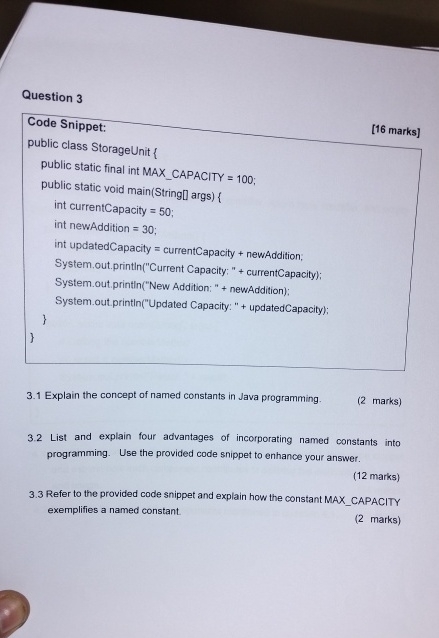 Solved Question 3[16 ﻿marks]3.1 ﻿Explain the concept of | Chegg.com