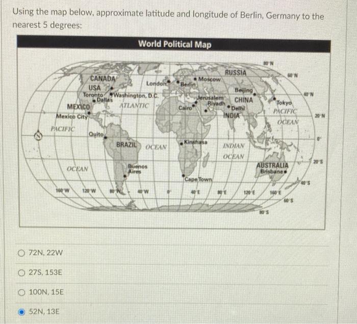 longitude and latitude map with degrees