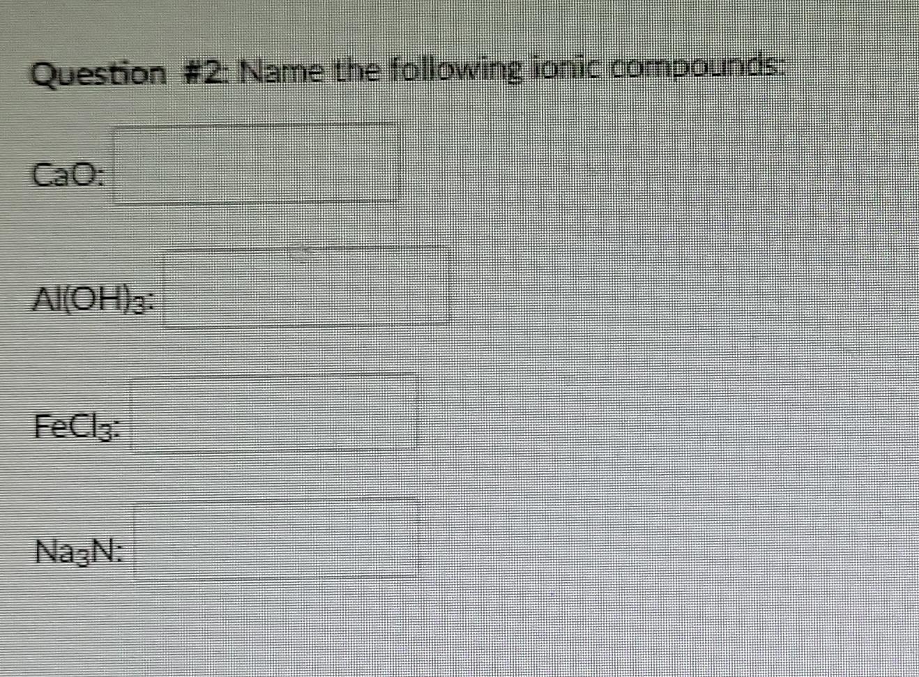 Solved Sodium bromide formula of cation formula of anion