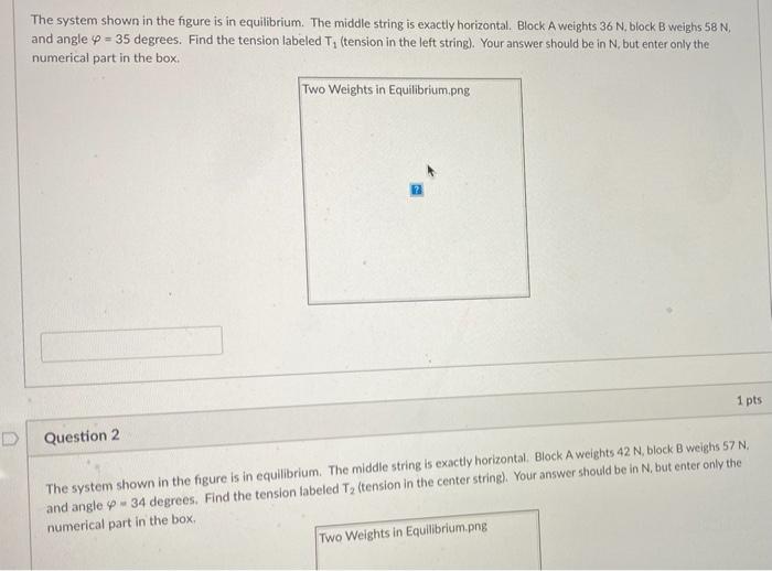 Solved The system shown in the figure is in equilibrium. The | Chegg.com