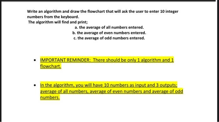 Solved Write An Algorithm And Draw The Flowchart That Will Chegg Com