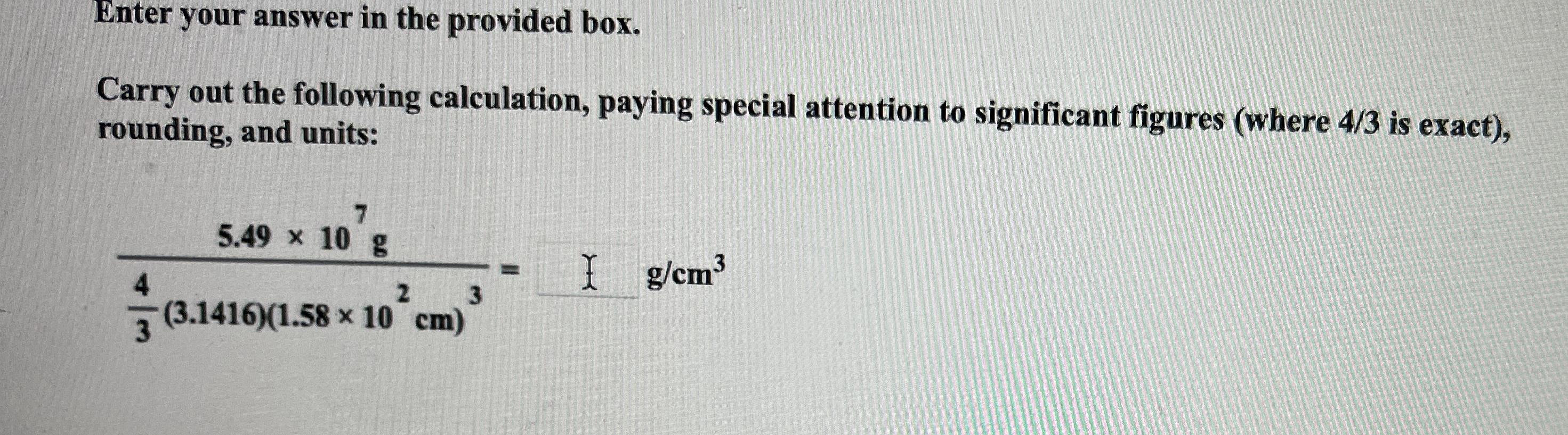 Solved Enter your answer in the provided box.Carry out the | Chegg.com