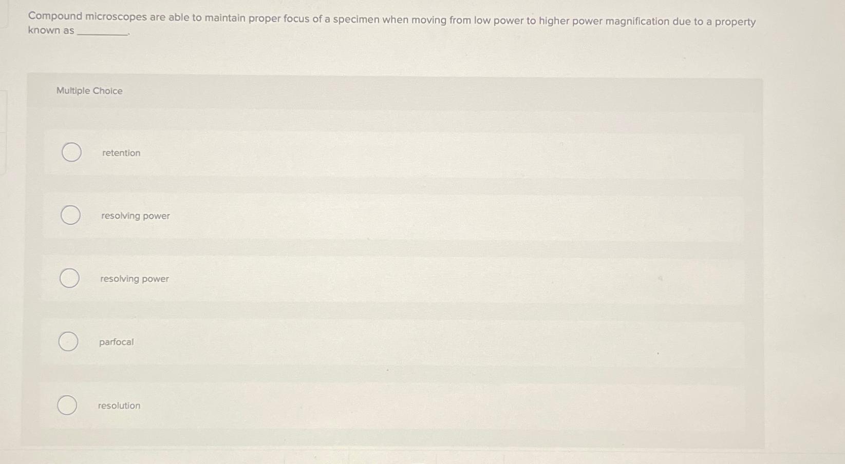 Solved Compound microscopes are able to maintain proper