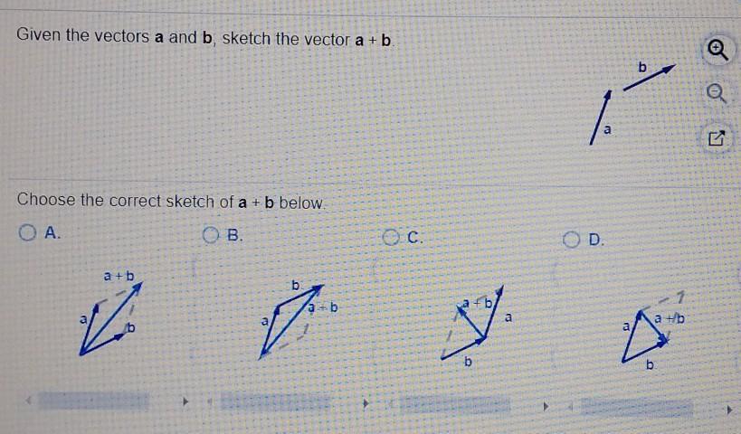 Solved Given The Vectors A And B, Sketch The Vector A + B B | Chegg.com