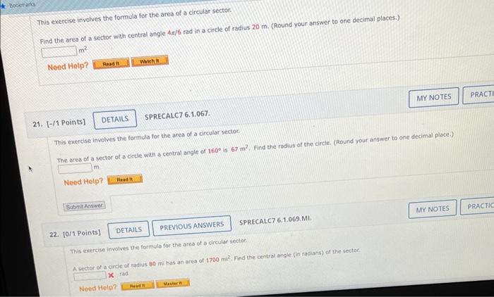 Solved This exercise involves the formula for the area of a | Chegg.com