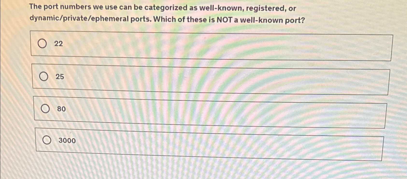 Solved The port numbers we use can be categorized as | Chegg.com