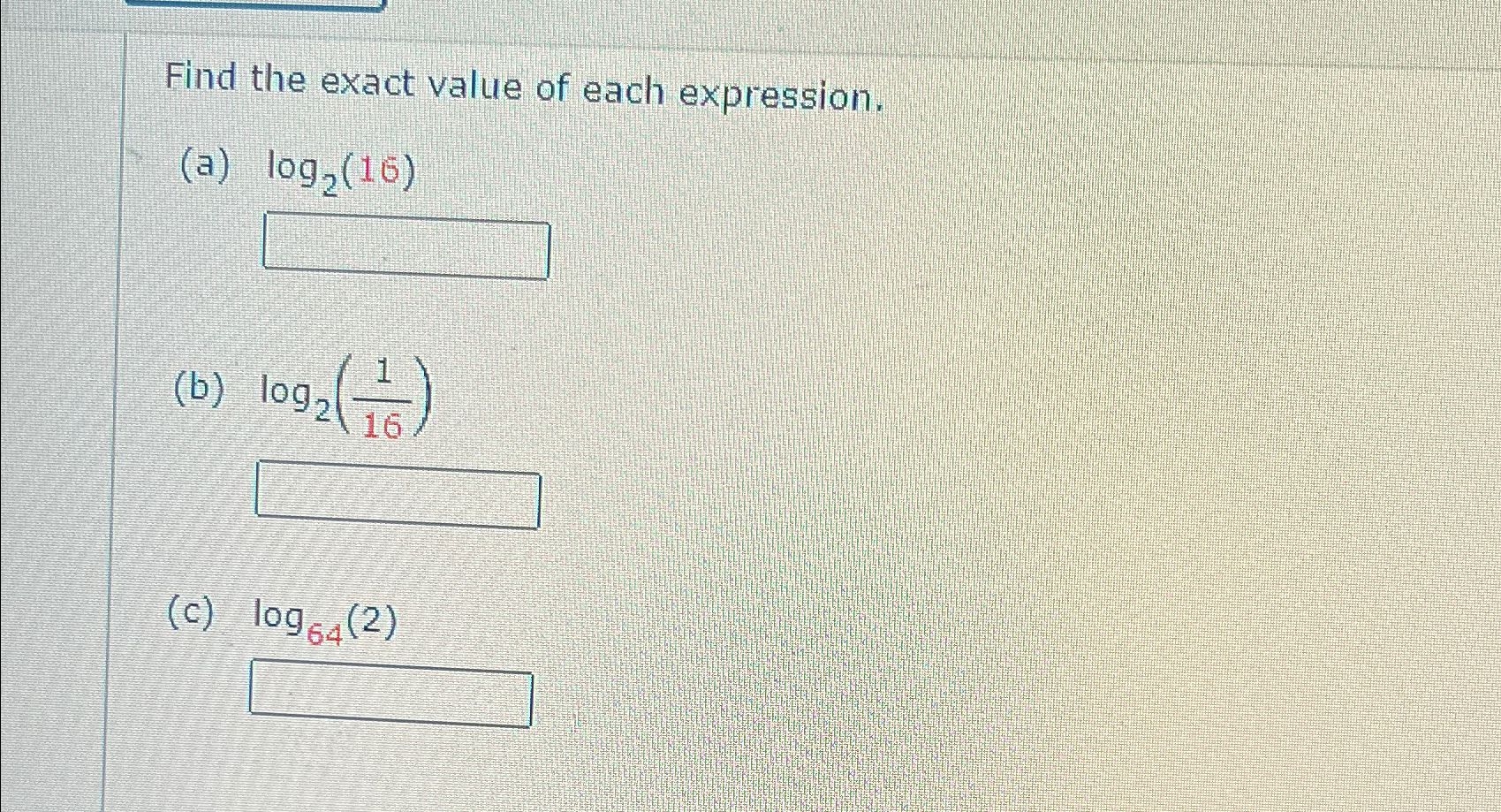 Solved Find the exact value of each | Chegg.com