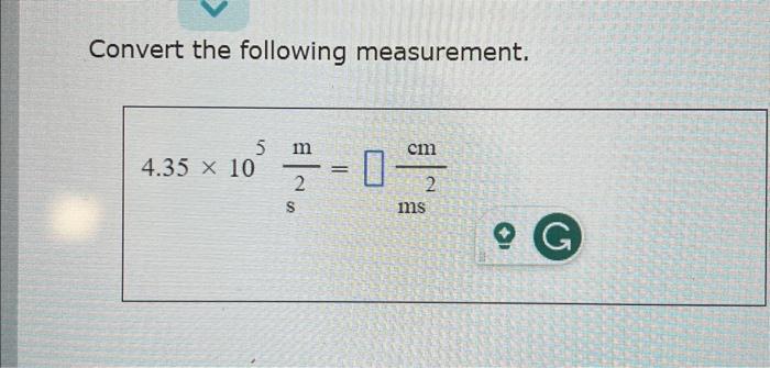 Solved Convert The Following Measurement. | Chegg.com