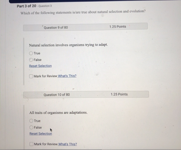 natural selection is a mechanism of evolution true false question true false