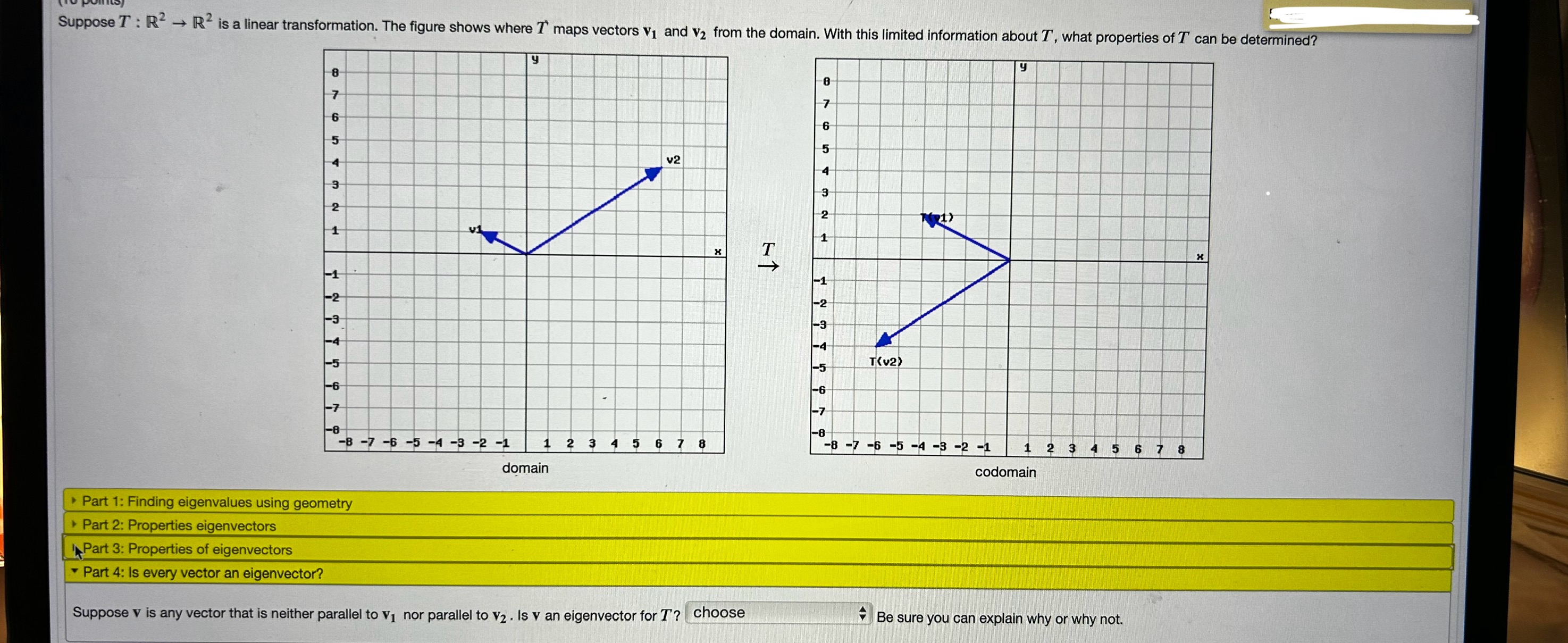 Suppose T:R2→R2 ﻿is a linear transformation. The | Chegg.com