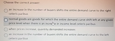 Solved Choose the correct answer:an increase in the number | Chegg.com