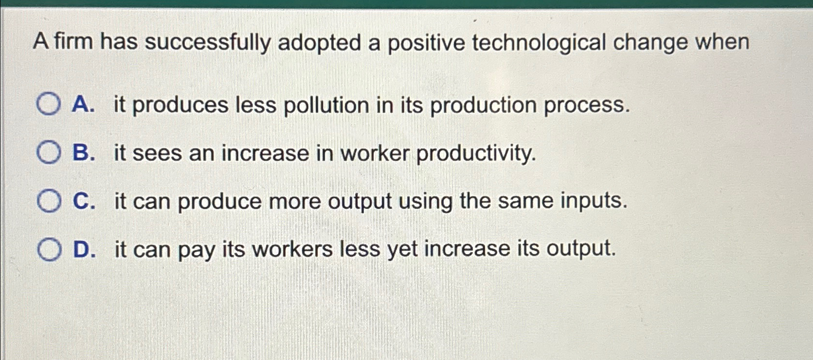 Solved A firm has successfully adopted a positive | Chegg.com