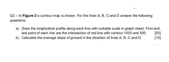 Solved Q3 - In Figure 2 a contour map is shown. For the | Chegg.com