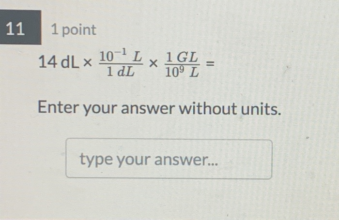 Solved 8 Opoints When Performing Metric Conversions You Chegg Com