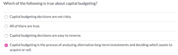 Which Of The Following Is Not True Of A Budget