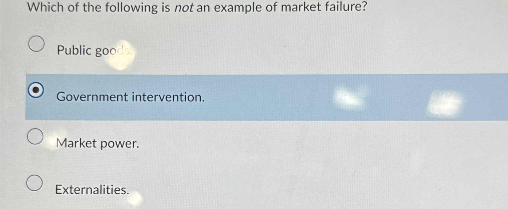 Solved Which of the following is not an example of market | Chegg.com