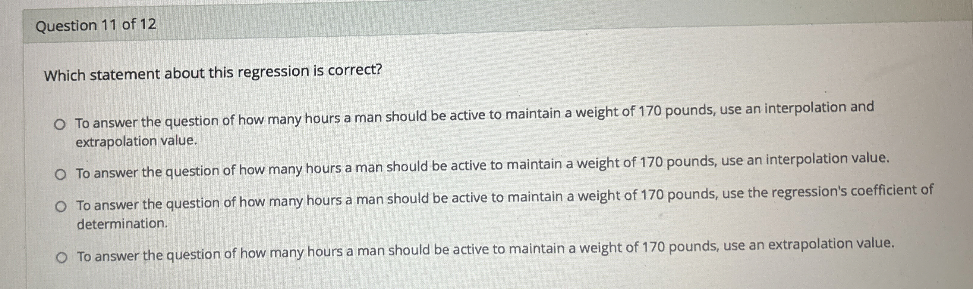 Solved Question 11 ﻿of 12Which statement about this | Chegg.com
