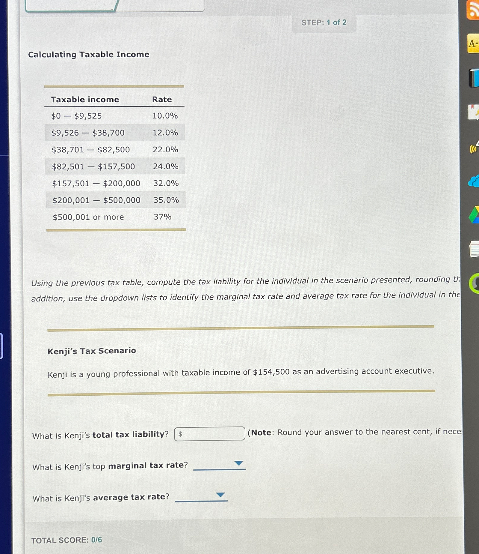 Solved STEP: 1 ﻿of 2Calculating Taxable | Chegg.com