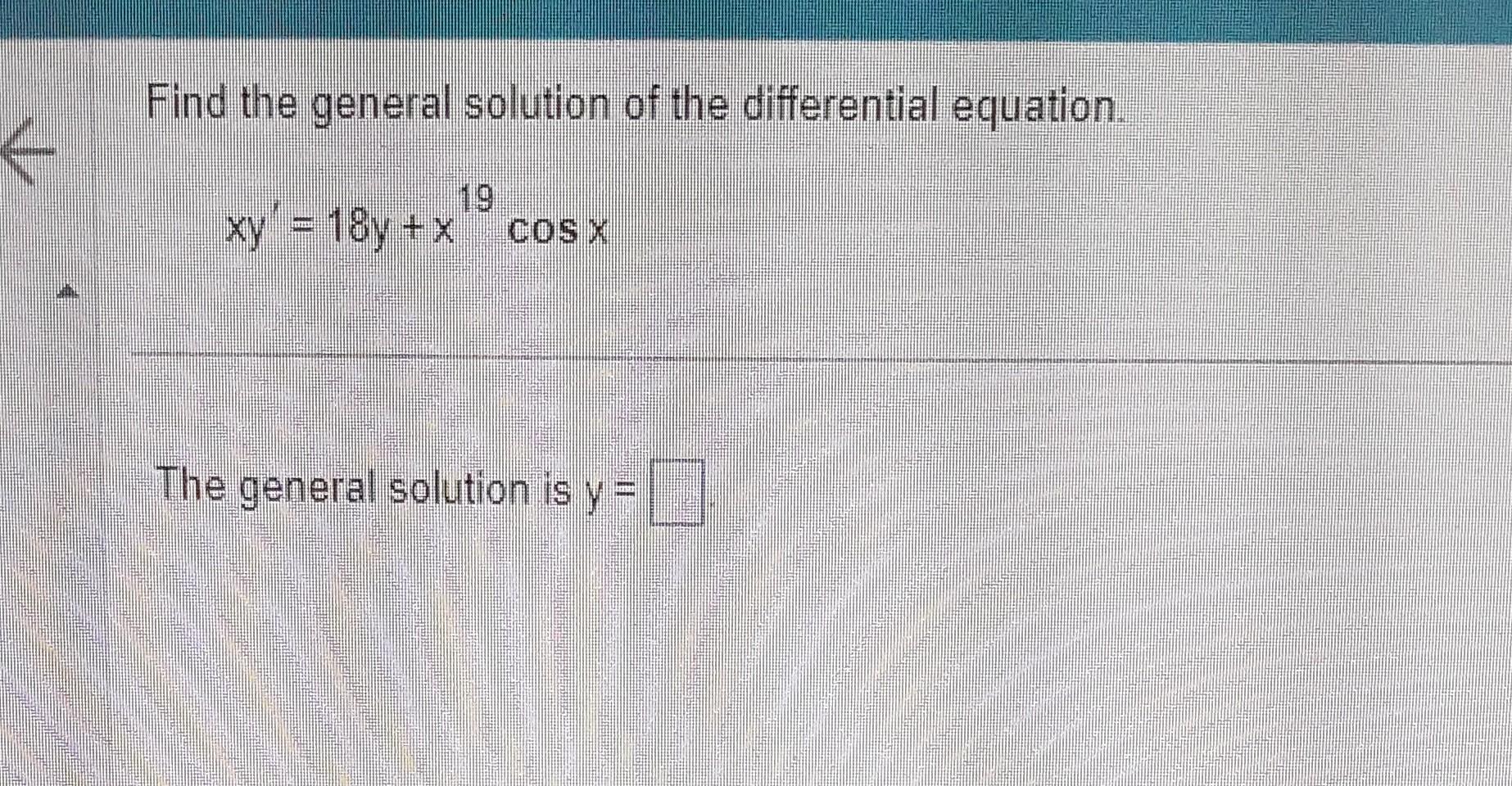 what is the general solution of the differential equation y' = x