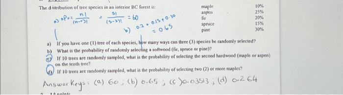 Solved need help with C and d, the answers are at the bottom | Chegg.com