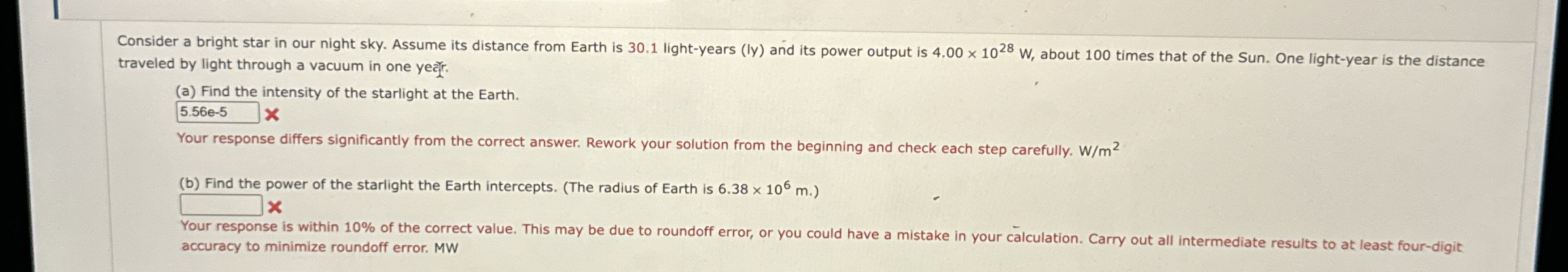 Solved Consider a bright star in our night sky. ﻿Assume its | Chegg.com