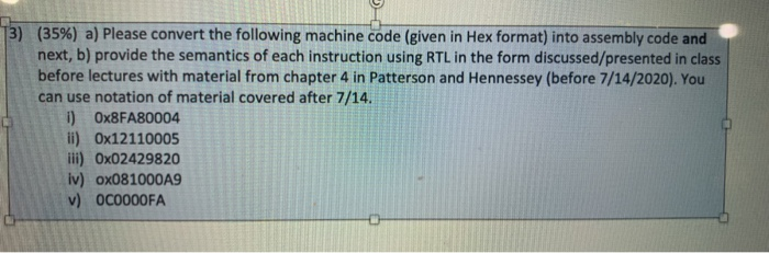 machine code in hex – codes couleurs hexadécimal... Solved 13) (35%) a) Please convert the following machine | Chegg.com