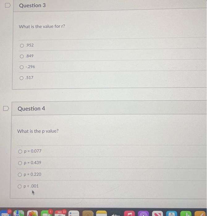 Solved We would like to see if a direct linear relationship | Chegg.com