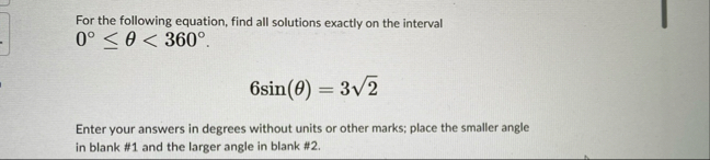 Solved For the following equation, find all solutions | Chegg.com