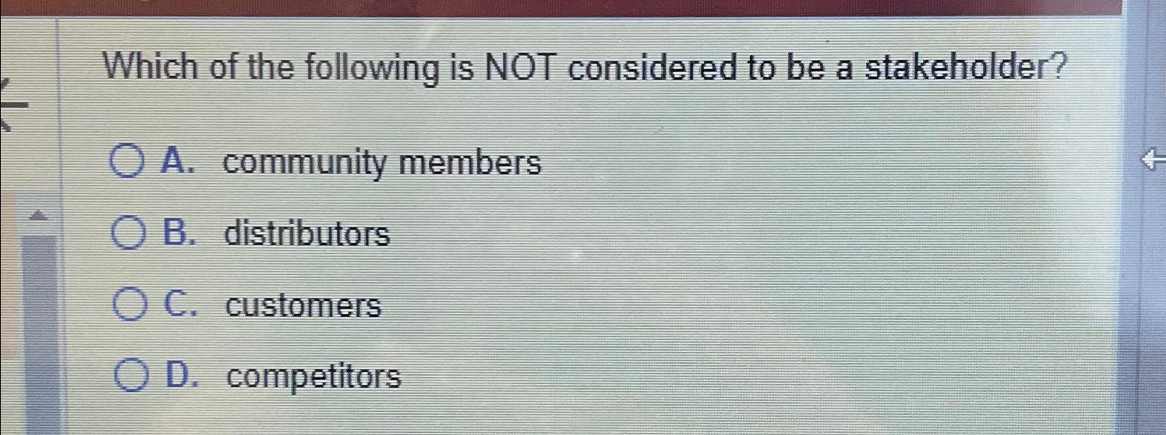 Solved Which of the following is NOT considered to be a | Chegg.com
