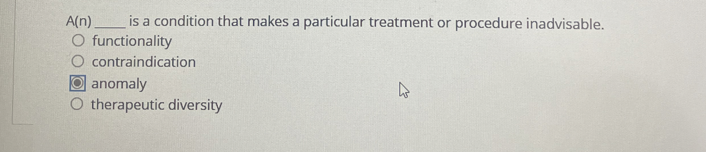 Solved A(n), ﻿is a condition that makes a particular | Chegg.com