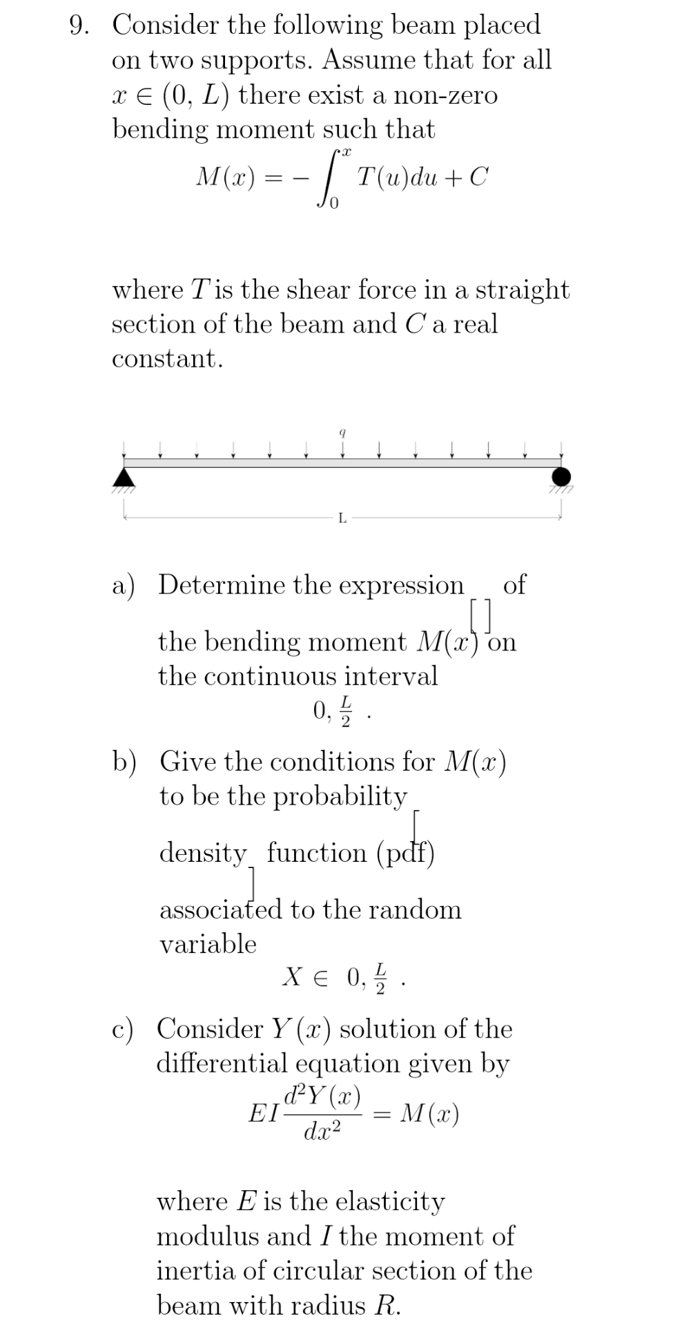 Solved 9. Consider the following beam placed on two | Chegg.com Solved 9. Consider the following beam placed on two | Chegg.com
