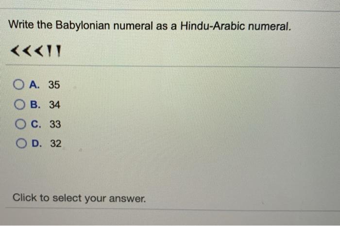 Write The Babylonian Numeral As A Hindu Arabic Chegg Com