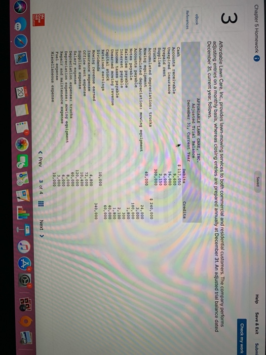 Solved Chapter 5 Homework Saved Help Save & Exit Submi Check | Chegg.com