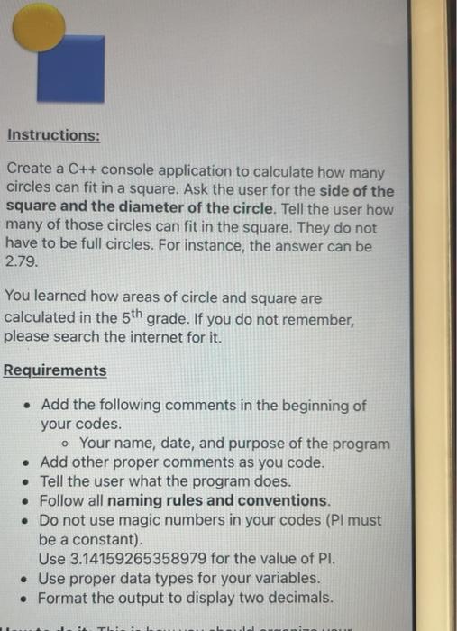 Solved Instructions: Create a C++ console application to | Chegg.com