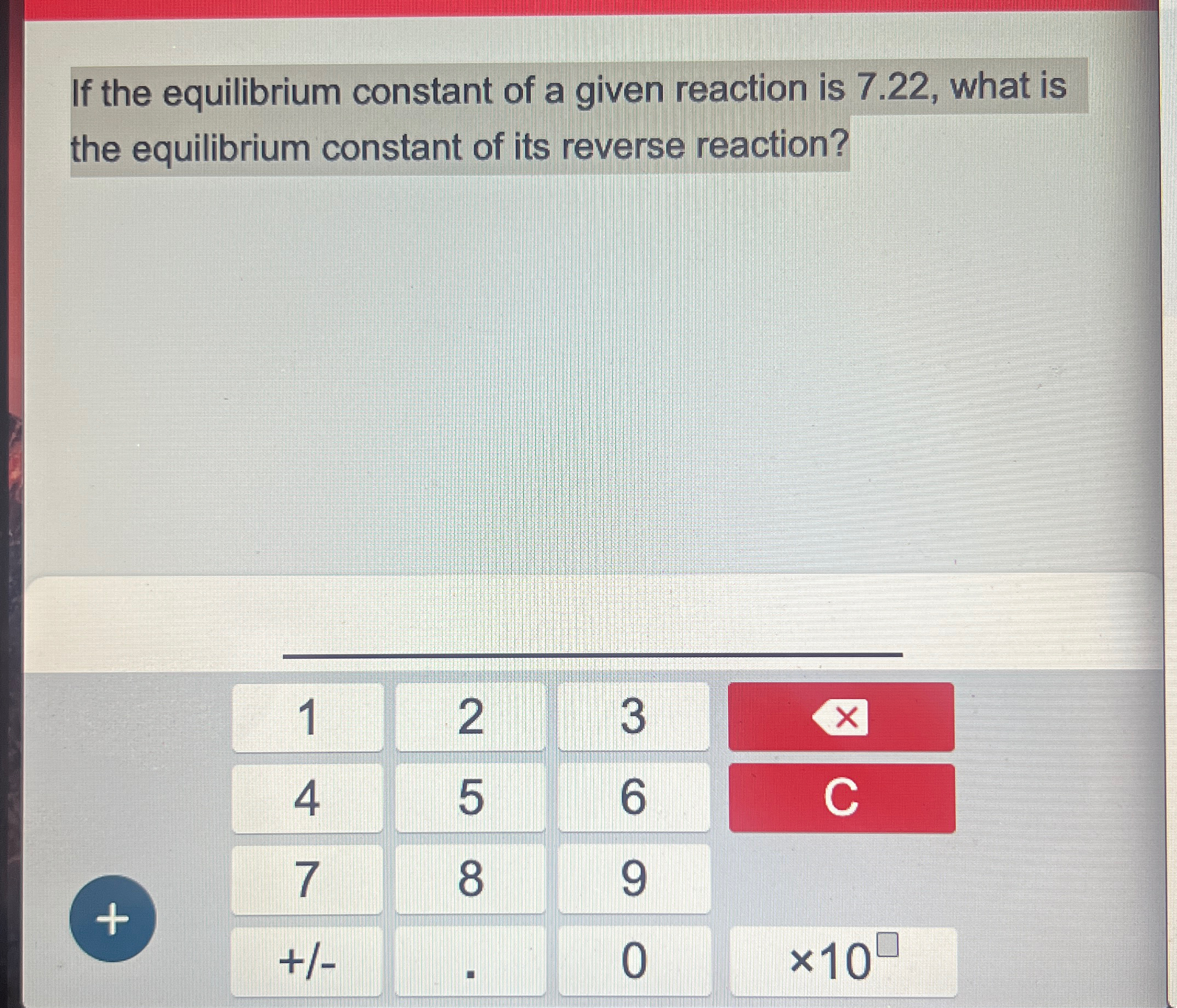 If the equilibrium constant of a given reaction is | Chegg.com