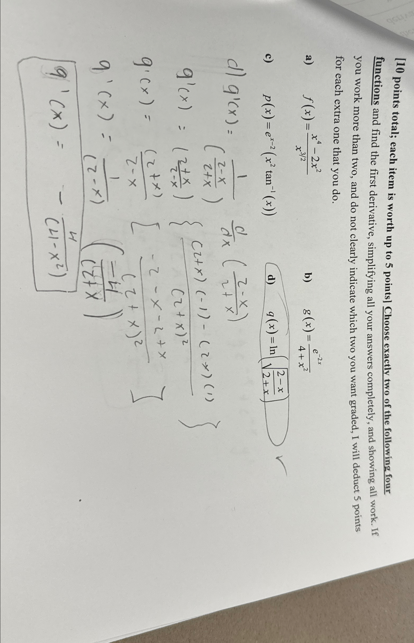 Solved [10 ﻿points total; each item is worth up to 5 | Chegg.com