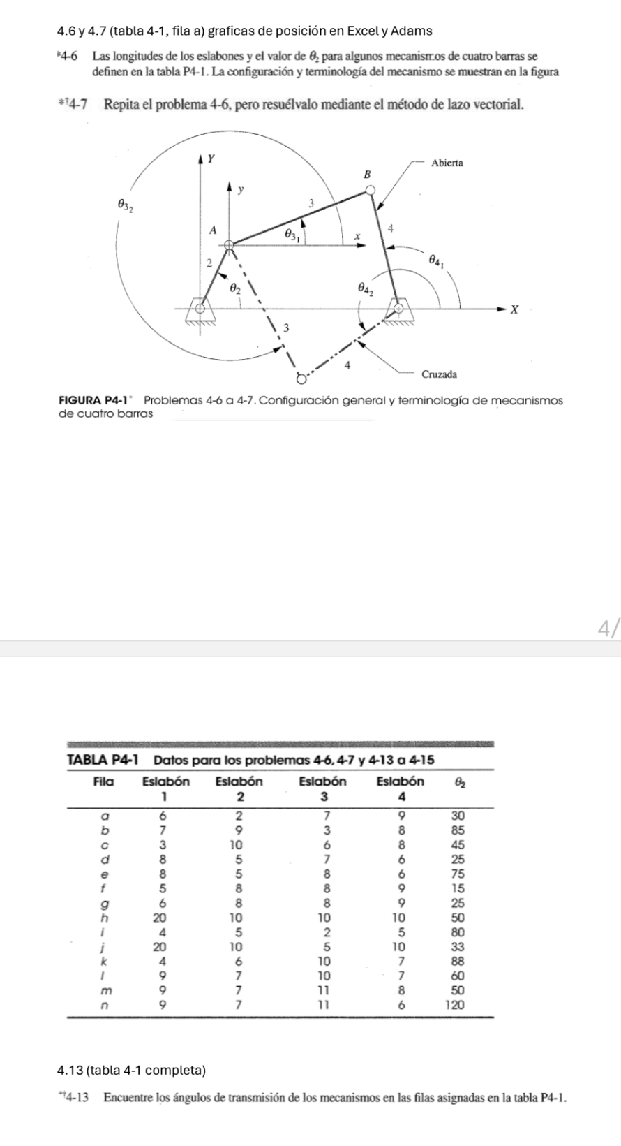 4.6 ﻿y 4.7 (tabla 4-1, ﻿fila a) ﻿graficas de posición | Chegg.com