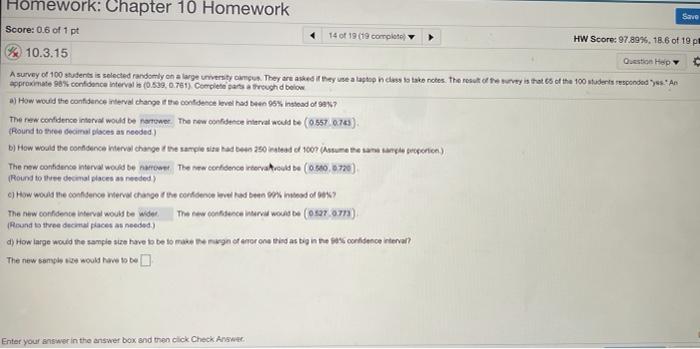 Solved Homework: Chapter 10 Homework Save Score: 0.6 of 1 pt | Chegg.com