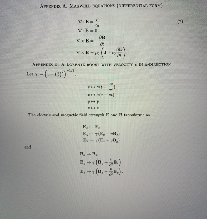 Solved Exercise 3 12p Lorentz Boosts The Maxwell Equ Chegg Com