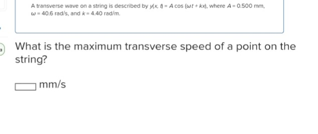 Solved A transverse wave on a string is described by Xx, 0) | Chegg.com