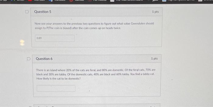Solved D Question 5 1 pts Now use your answers to the | Chegg.com