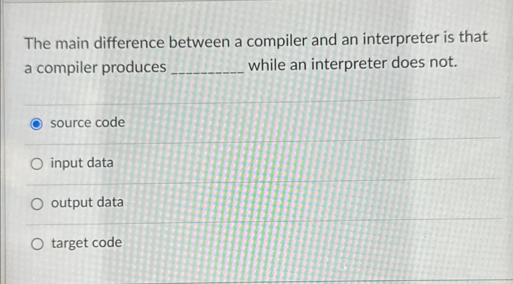 Solved The main difference between a compiler and an | Chegg.com