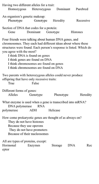 Having Two Different Alleles For A Trait: Homozygous 