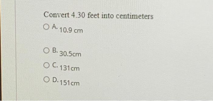 151 cm to feet