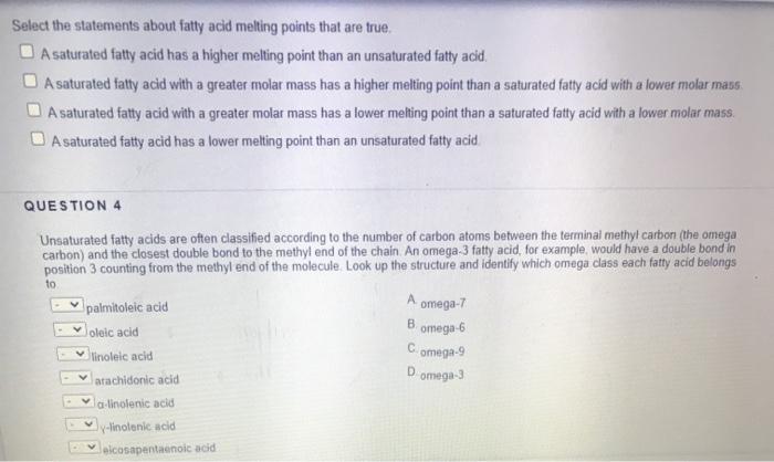 solved-select-the-statements-about-fatty-acid-melting-points-chegg