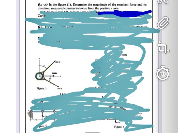 Solved Q: -A) In the figure (1), Determine the magnitude of | Chegg.com