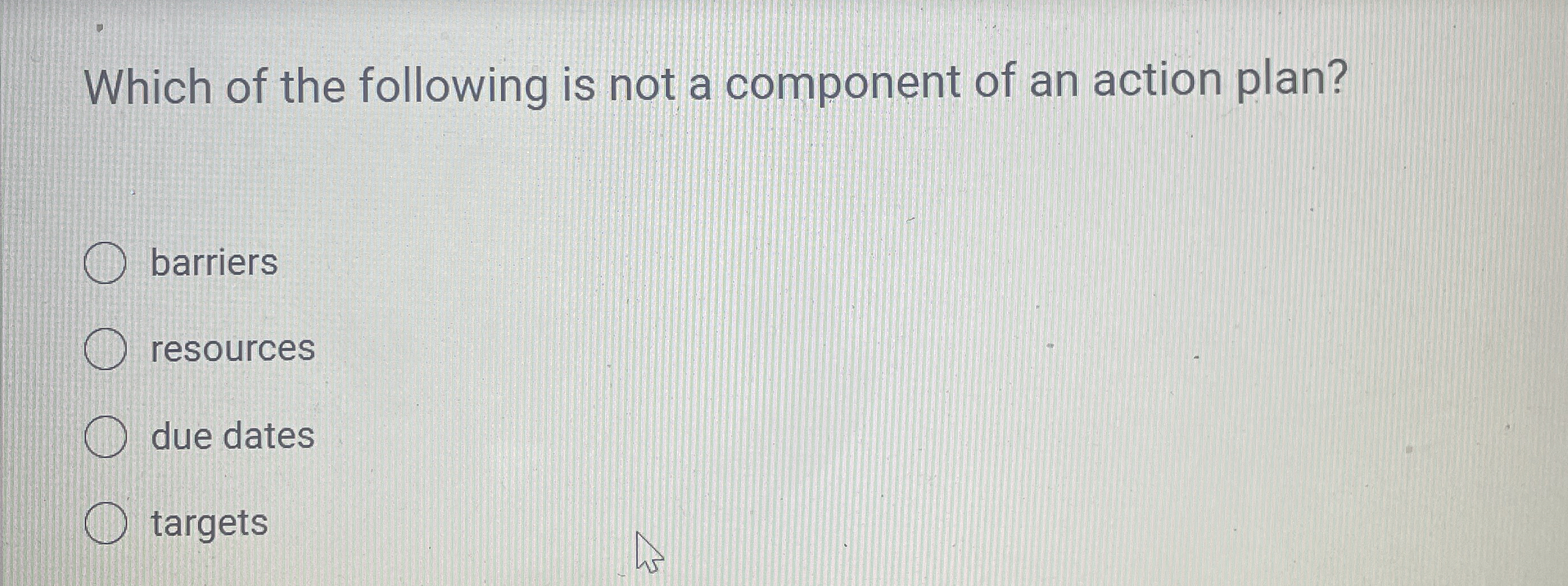 Solved Which of the following is not a component of an | Chegg.com