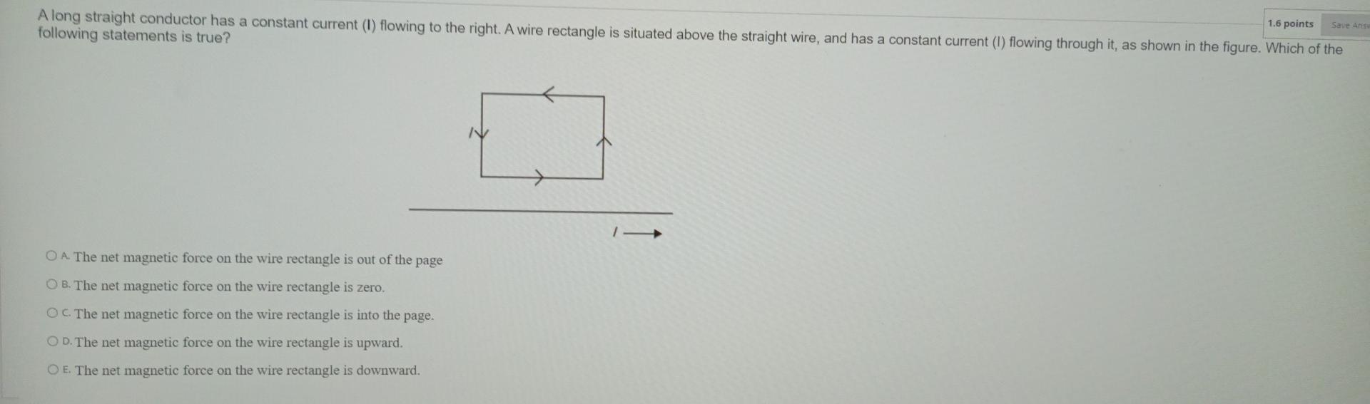Solved Along straight conductor has a constant current (1) | Chegg.com